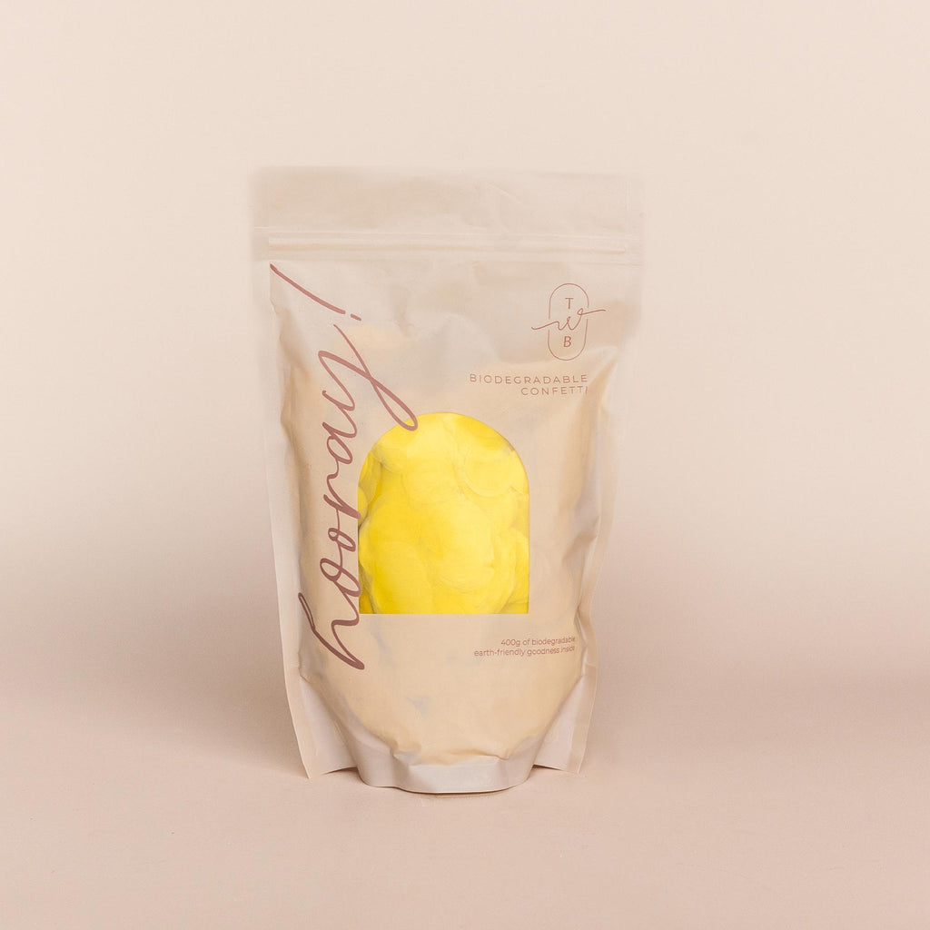 yellow|Biodegradable Confetti - Circle (Bag Only) - The Whole Bride