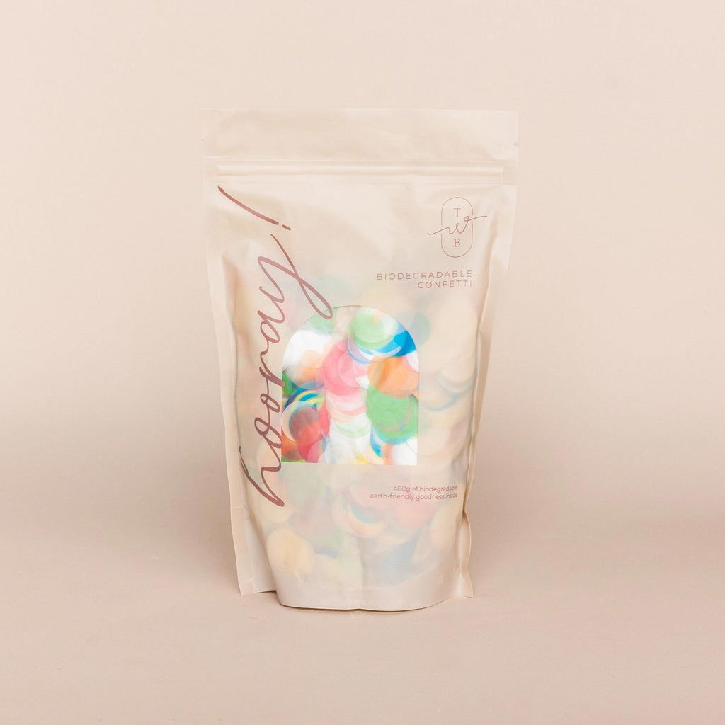 Pastel Rainbow|Biodegradable Confetti - Circle (Bag Only) - The Whole Bride