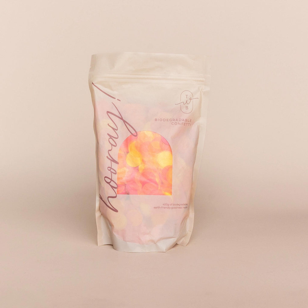 Sunrise|Biodegradable Confetti - Circle (Bag Only) - The Whole Bride