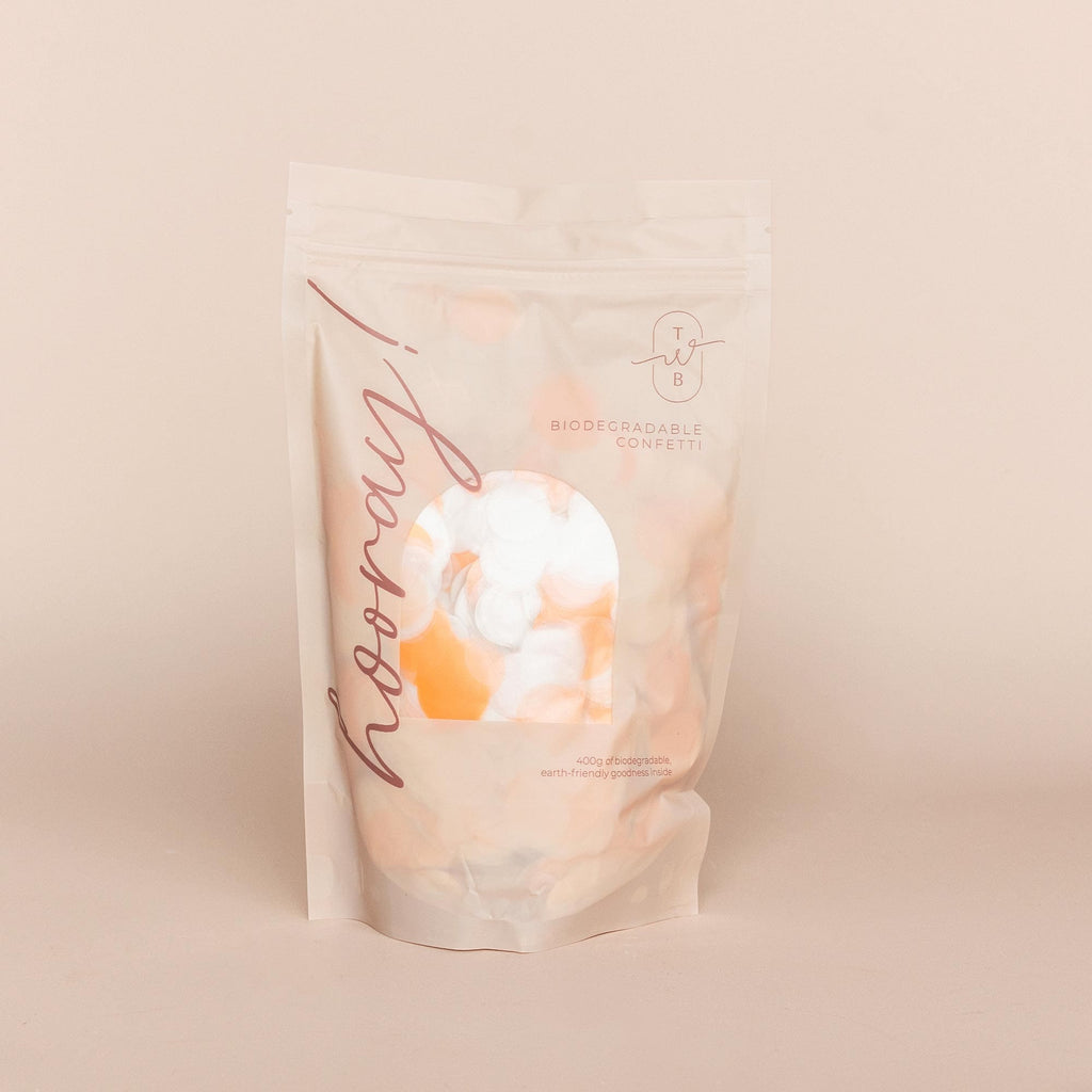Peaches and Cream|Biodegradable Confetti - Circle (Bag Only) - The Whole Bride