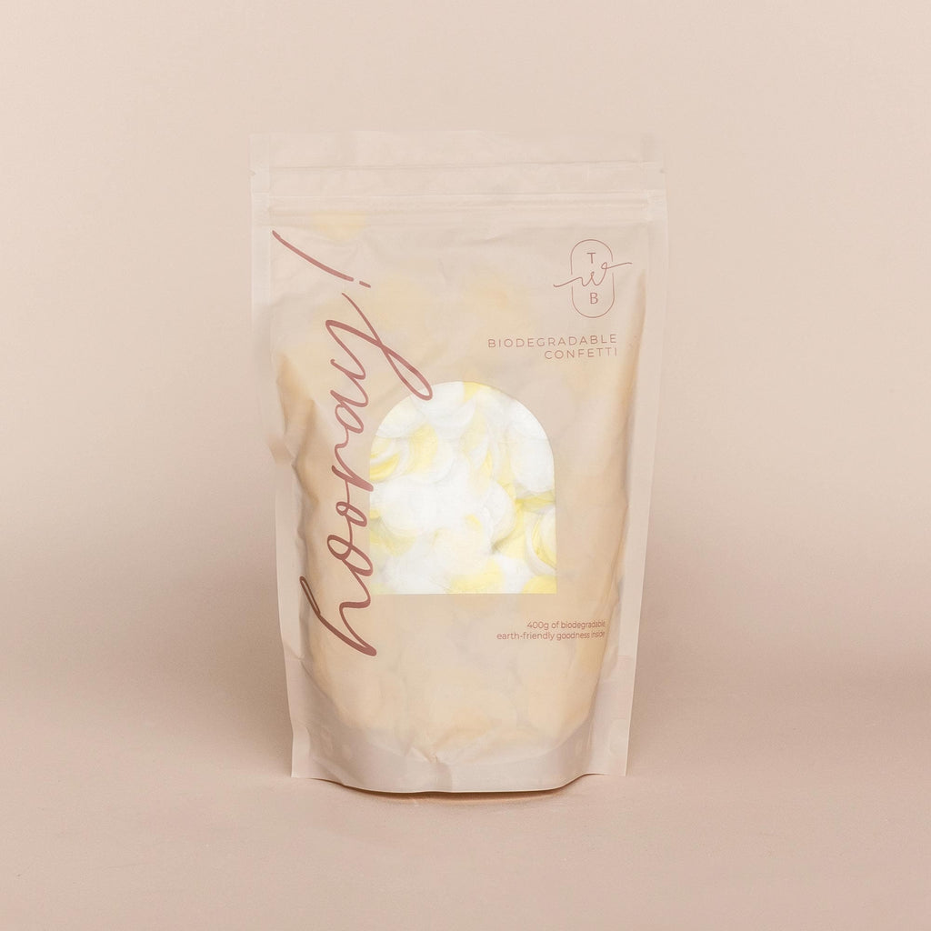 Lemon Sorbet|Biodegradable Confetti - Circle (Bag Only) - The Whole Bride