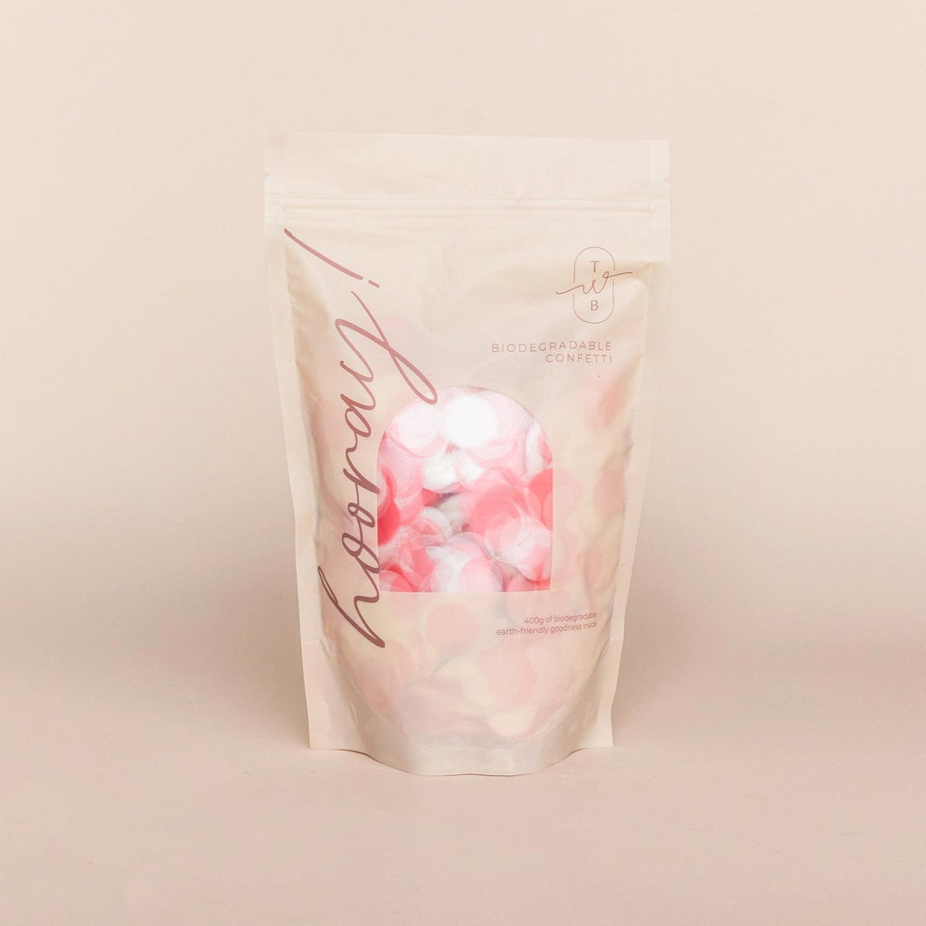 Strawberries and Cream|Biodegradable Confetti - Circle (Bag Only) - The Whole Bride