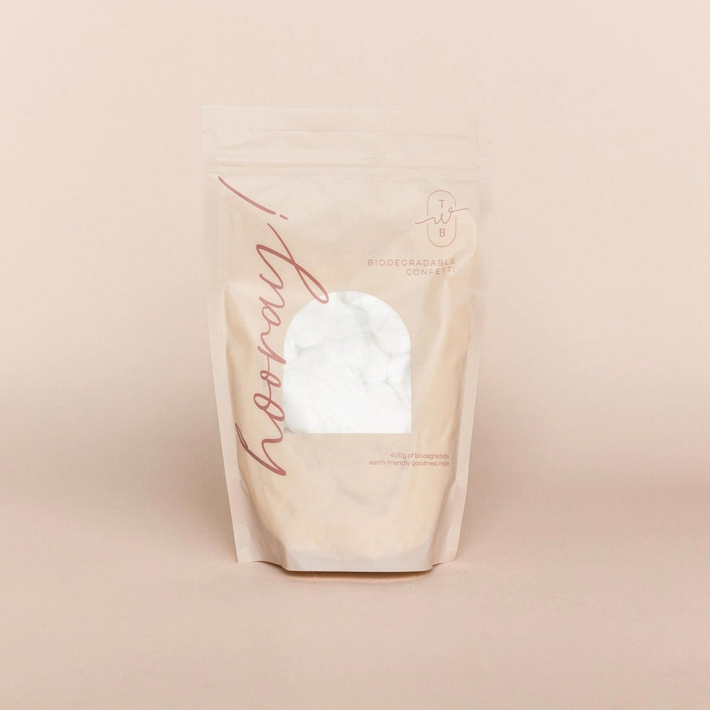 White|Biodegradable Confetti - Circle (Bag Only) - The Whole Bride