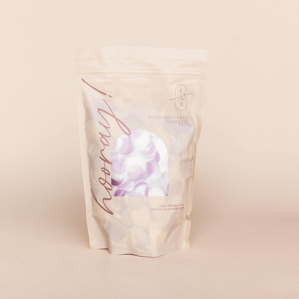 Lilac|Biodegradable Confetti - Circle (Bag Only) - The Whole Bride