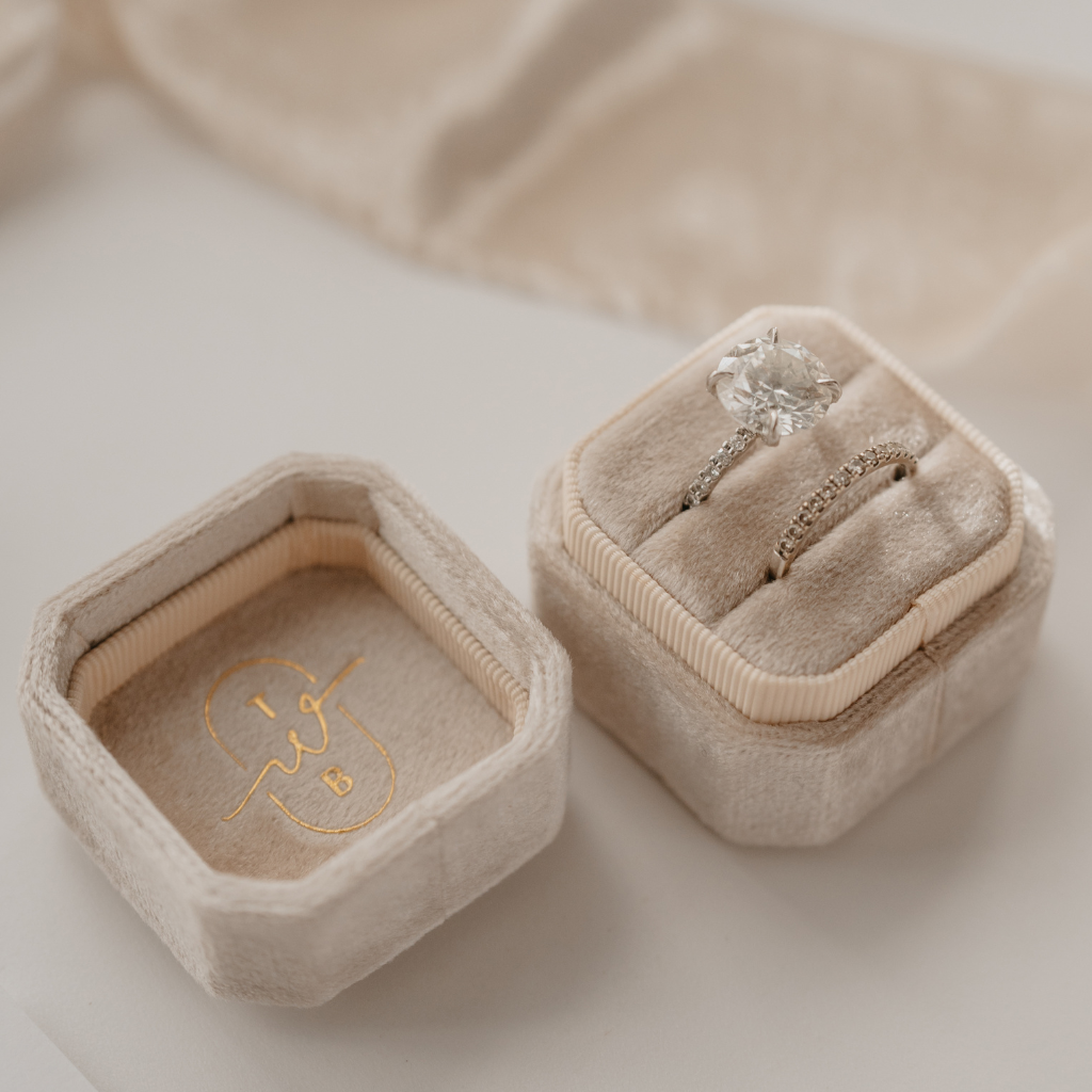 Luxe Velvet Ring Box Nutmeg The Whole Bride