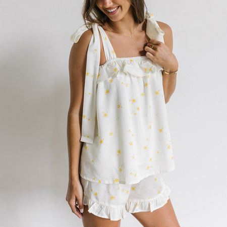 Lemon Floral| Bridal Pyjamas | Bride Getting Ready Outfit - The Whole Bride