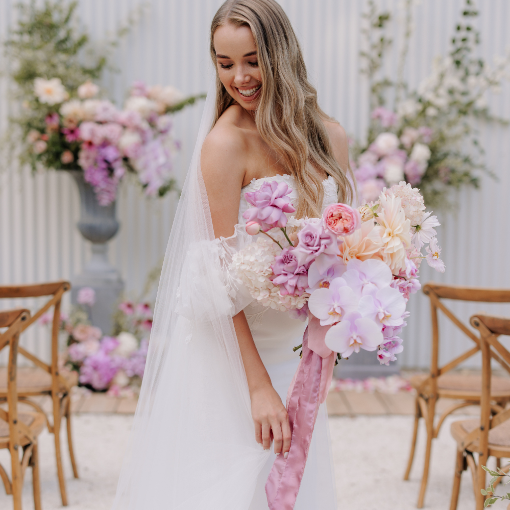 lilac|Silk Bouquet Ribbon - The Whole Bride