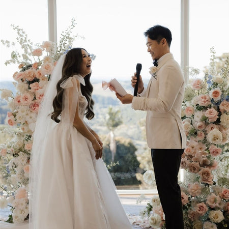 Champagne Pink|Vow Cards (Set of 2) - The Whole Bride