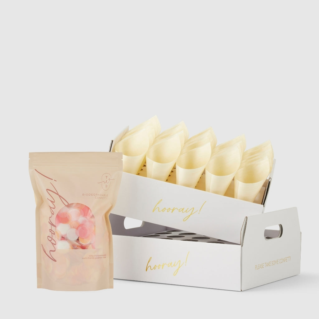 Sherbet|The Ultimate Confetti Bundle - Circle (cones, confetti + trays) - The Whole Bride