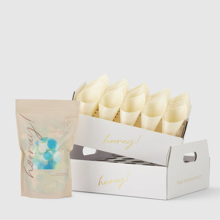 Seaside|The Ultimate Confetti Bundle - Circle (cones, confetti + trays) - The Whole Bride