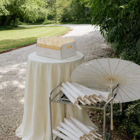 White| Wedding Confetti Cone Tray - The Whole Bride
