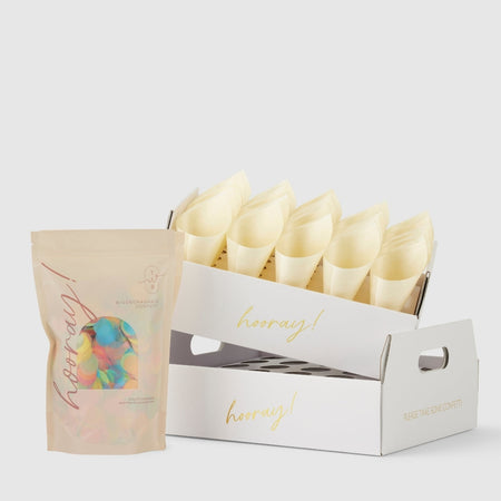 rainbow|The Ultimate Confetti Bundle - Circle (cones, confetti + trays) - The Whole Bride