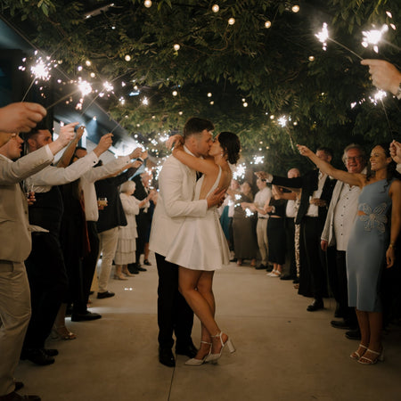 Couple with Wedding Sparklers - 42cm Long Sparklers | The Whole Bride