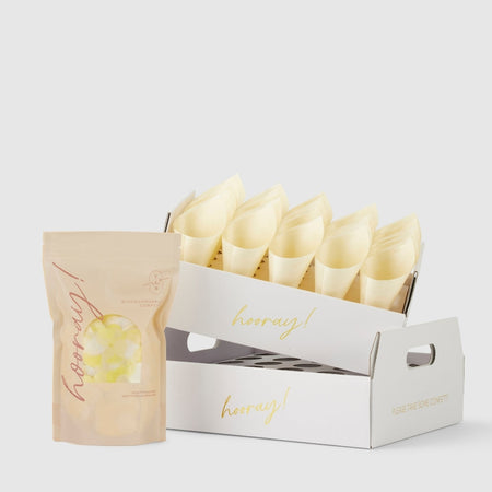 Lemon Sorbet|The Ultimate Confetti Bundle - Circle (cones, confetti + trays) - The Whole Bride