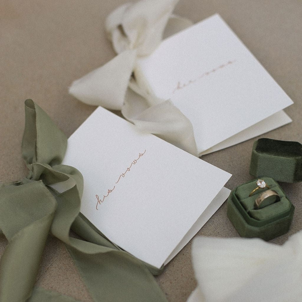 olive|Vow Cards (Set of 2) - The Whole Bridea