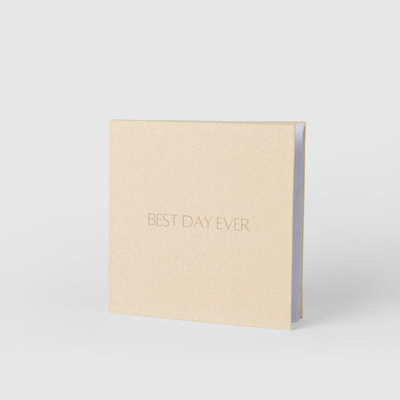 Rose Gold|Linen Guest Book - Best Day Ever - The Whole Bride