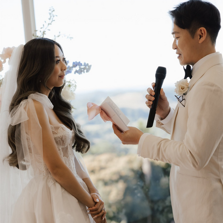 Champagne Pink|Vow Cards (Set of 2) - The Whole Bride