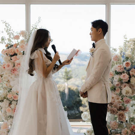 Champagne Pink|Vow Cards (Set of 2) - The Whole Bride