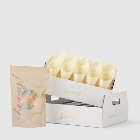 pastel rainbow|The Ultimate Confetti Bundle - Circle (cones, confetti + trays) - The Whole Bride