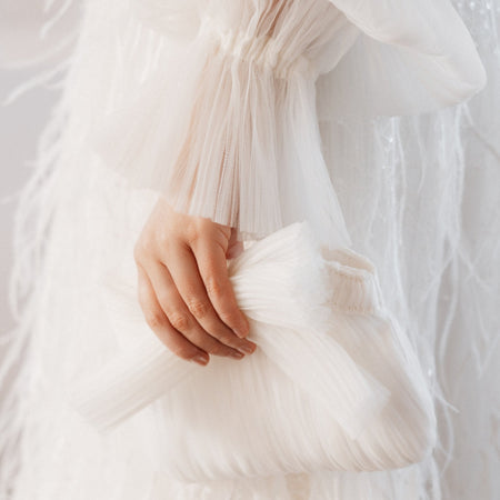 White|Belle Bow Bag - The Whole Bride
