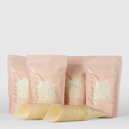 Hydrangea Flower Petal Confetti Bundle - Petals + Cones