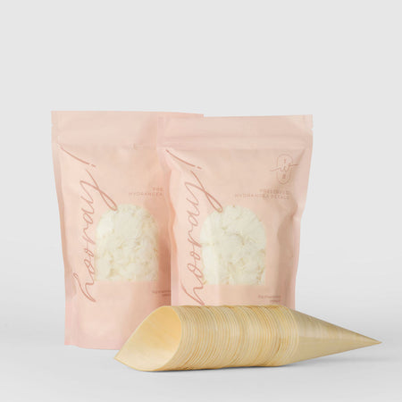 Hydrangea Flower Petal Confetti Bundle - Petals + Cones