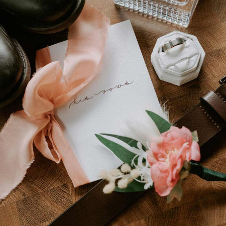 Flamingo|Vow Cards (Set of 2) - The Whole Bride