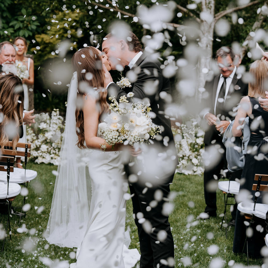White|Biodegradable Confetti - Circle (Bag Only) - The Whole Bride