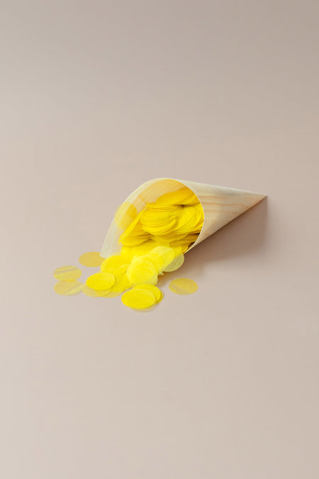 yellow|biodegradable confetti 