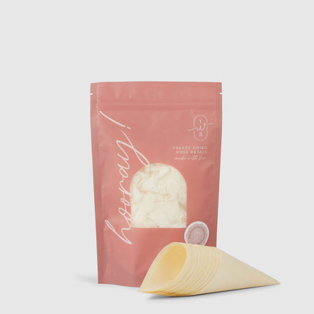 White|The Rose Petal Bundle (petals + cones) - The Whole Bride