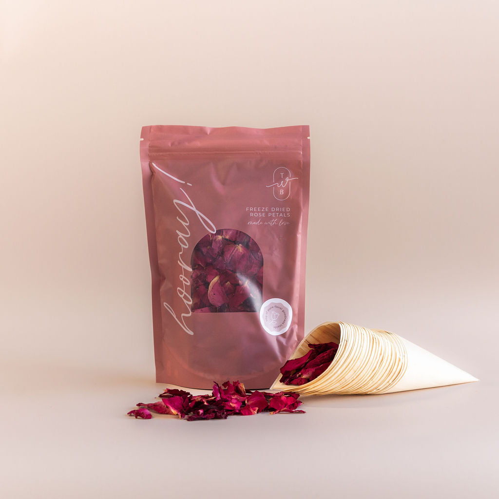 berry red|The Rose Petal Bundle (petals, cones + trays) - The Whole Bride