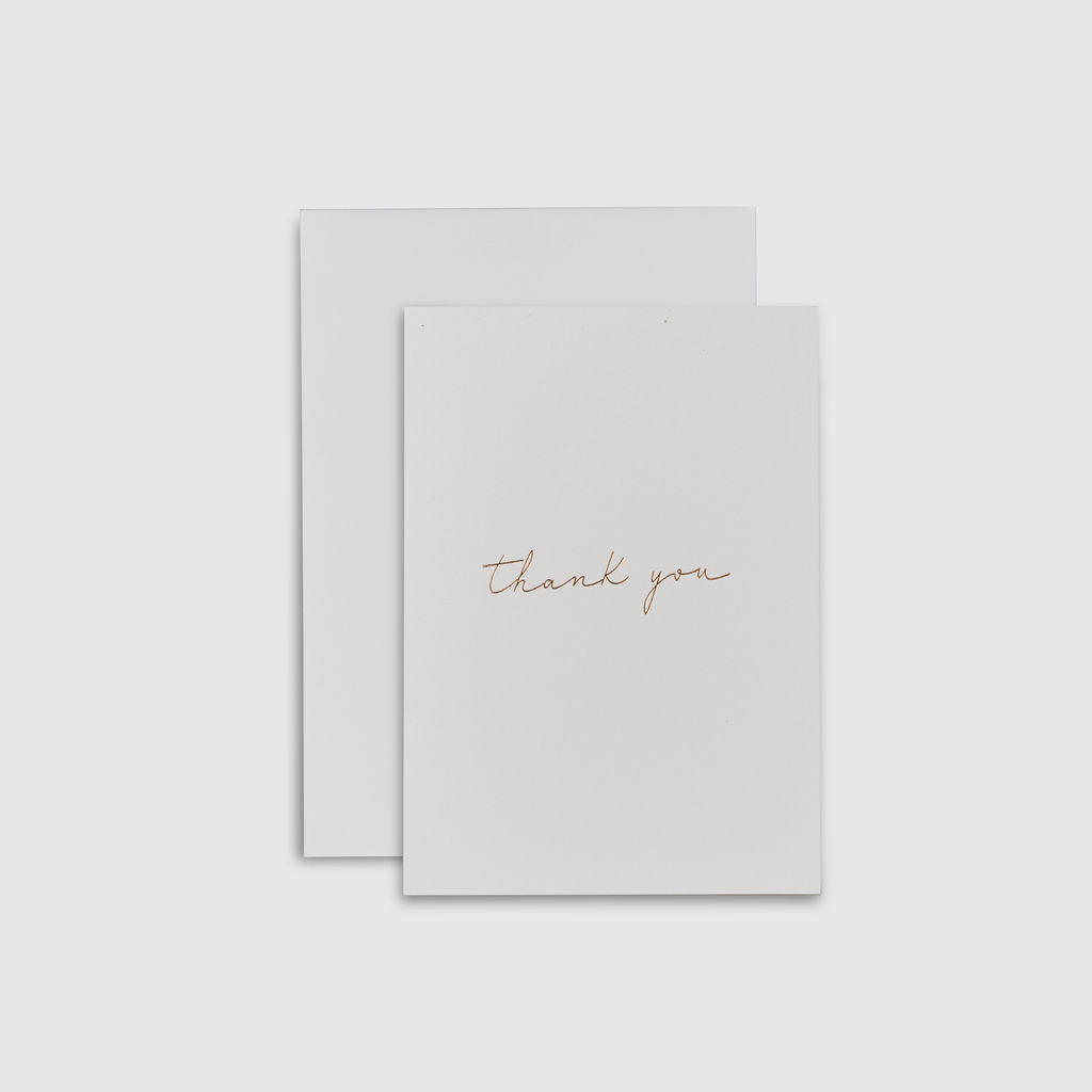 Linen White|Linen Card - Thank you - The Whole Bride