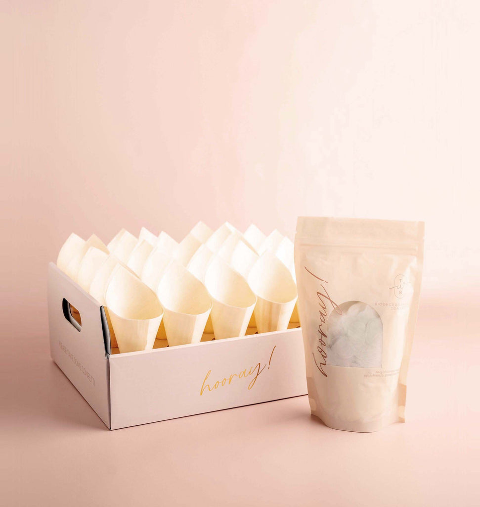 white heart|The Ultimate Confetti Bundle - Heart (cones, confetti + trays) - The Whole Bride