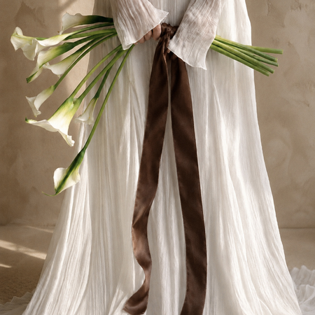 chocolate|Silk Bouquet Ribbon - The Whole Bride