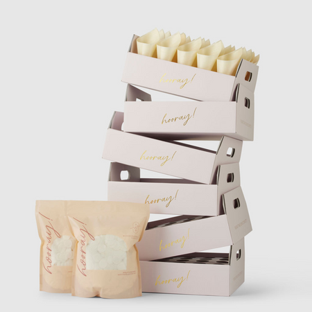 nude pink|The Ultimate Confetti Bundle - Circle (cones, confetti + trays) - The Whole Bride