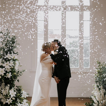 white| Wedding Confetti Cannon - The Whole Bride