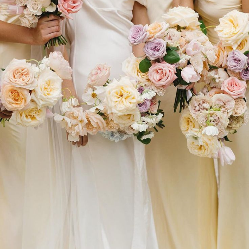 pure white|Silk Bouquet Ribbon - The Whole Bride
