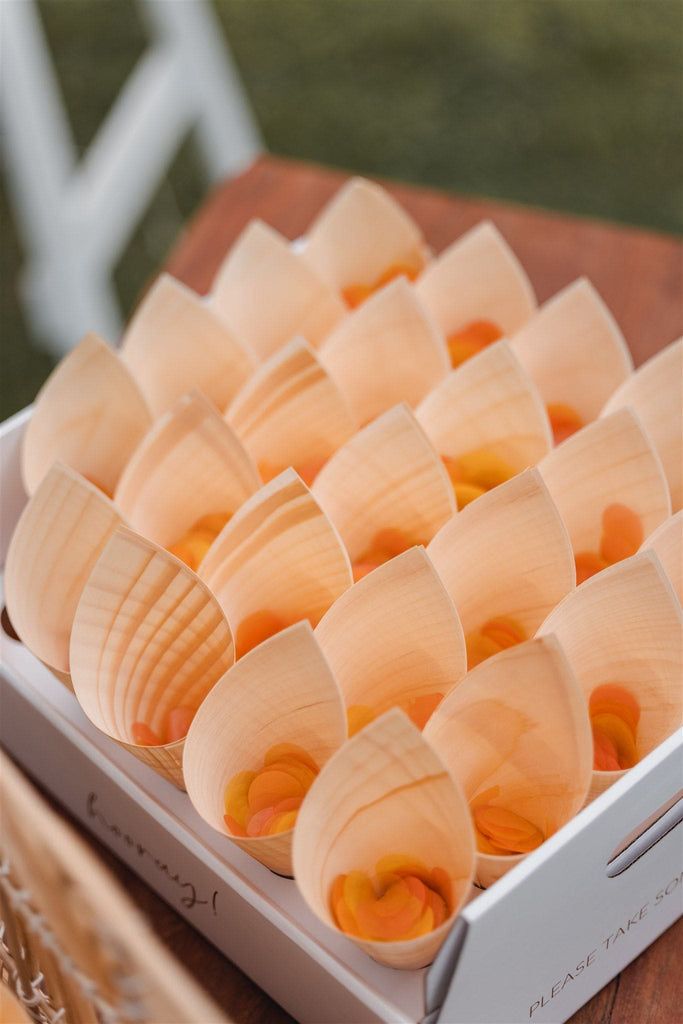orange|Biodegradable Confetti - Circle (Bag Only) - The Whole Bride