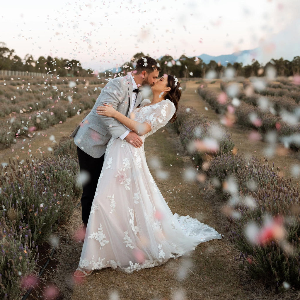 strawberries and cream heart|Biodegradable Confetti - Heart (Bag Only) - The Whole Bride