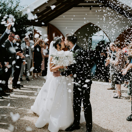 white heart|Biodegradable Confetti - Heart (Bag Only) - The Whole Bride