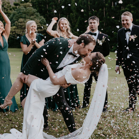 Strawberries and Cream Heart|Biodegradable Confetti - Heart (Bag Only) - The Whole Bride