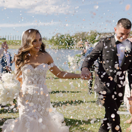 Peaches and Cream| Biodegradable wedding confetti - eco-friendly wedding confetti - The Whole Bride