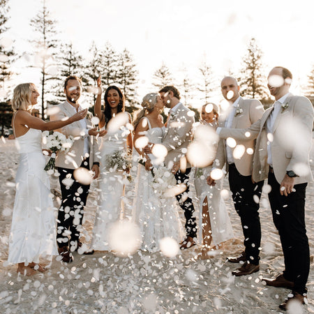 white|The Ultimate Confetti Bundle - Circle (cones, confetti + trays) - The Whole Bride