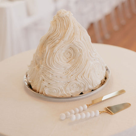 Gold|Wedding Cake Knife + Server - The Whole Bride