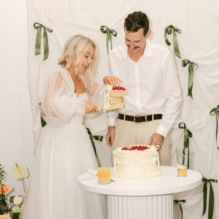 Gold|Wedding Cake Knife + Server - The Whole Bride