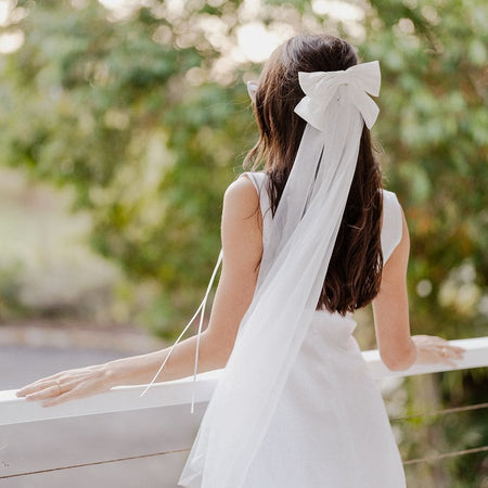 Classic Bow Veil | Wedding Veil with Bow - The Whole Bride