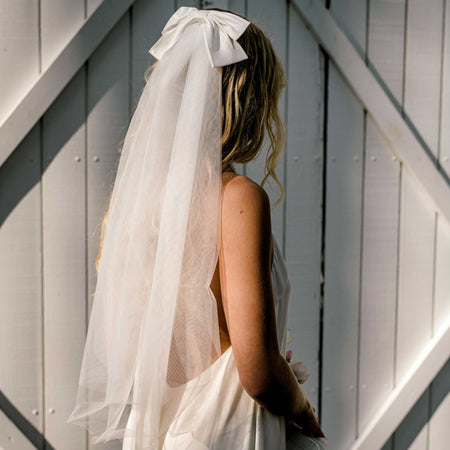 Classic Bow Veil | Wedding Veil with Bow - The Whole Bride