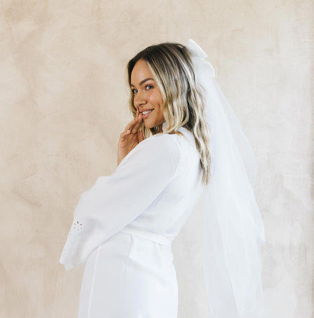 Classic Bow Veil | Wedding Veil with Bow - The Whole Bride