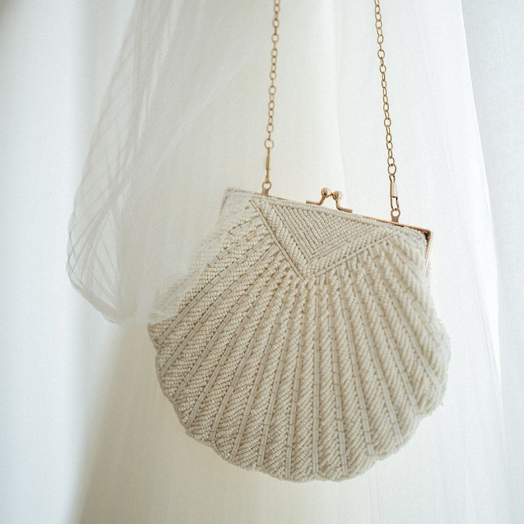 cream coco|Coco Beaded Clutch - The Whole Bride