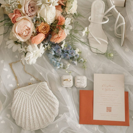 cream coco|Coco Beaded Clutch - The Whole Bride